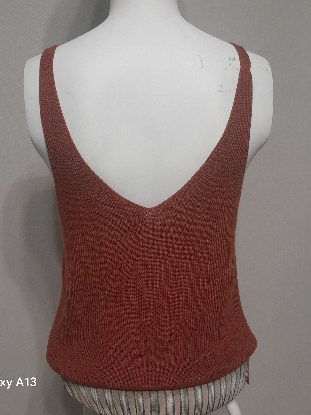 Forever 21 Rust Ribbed V-Neck Tank Top - Picture 3 of 4